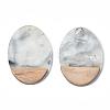 Transparent Resin & Walnut Wood Pendants RESI-T035-26-A01-2