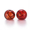 Transparent Handmade Blown Glass Globe Beads GLAA-T012-30A-2