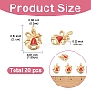 20Pcs Christmas Bell Alloy Enamel Pendants ENAM-YW0006-08-2