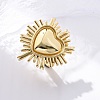 Brass Open Cuff Rings for Women RJEW-G341-04G-04-3