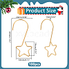 100Pcs Star Stainless Steel Hook Hangers STAS-ME0003-31-2