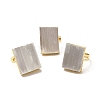 Natural Selenite Rectangle Adjustable Ring RJEW-F132-03G-1