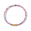 5Pcs PU Leather & Alloy Buddhist Bangle Sets BJEW-N029-04-3