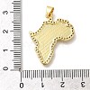 Rack Plating Brass with Cubic Zirconia Pendants KK-Z086-37G-3