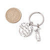 Tibetan Style Alloy Keychains KEYC-JKC01029-3