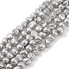 Electroplated Shell Pearl Beads Strands BSHE-C006-01B-1