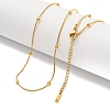 Round Brass Snake Chain Necklaces for Women NJEW-G084-04G-1