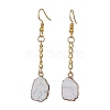 Nuggets Natural Howlite Dangle Earrings EJEW-JE05683-03-1