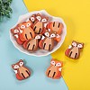 12Pcs 3 Colors Cartoon Fox Silicone Beads JX716A-6