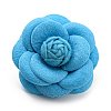 Cloth Art Camelia Brooch Pins AJEW-Q147-01A-1