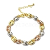 Rack Plating Brass Coffee Bean Chain Bracelet for Women RJEW-D078-08-2