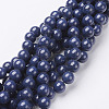 Natural Mashan Jade Round Beads Strands G-D263-4mm-XS09-2