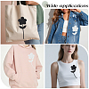 2Pcs 2 Colors Polyester & Cotton Flower Lapel Pins for Clothes JEWB-CY0001-05-5