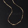 2mm Rack Plating Brass Figaro Chain Necklaces for Women Men MAK-L044-34G-3