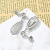 304 Stainless Steel Teardrop Dangle Stud Earrings for Women EJEW-A119-16P-3