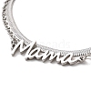 Mother's Day 304 Stainless Steel Mama 2-Strand Snake Chains Bracelets for Women BJEW-Q335-02P-2