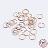 925 Sterling Silver Open Jump Rings STER-F036-02RG-0.8x4mm-1