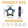 35Pcs 7 Colors Acrylic Bead Frame SACR-CA0001-21-2