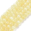 Electroplated Natural Yellow Selenite Beads Strands G-N328-025B-03-1-1