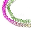 Transparent Gradient Color Glass Beads Strands GLAA-H021-01B-22-3