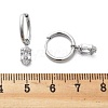 304 Stainless Steel Micro Pave Cubic Zirconia Hoop Earrings STAS-R004-04P-02-5