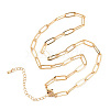 Brass Paperclip Chain Necklace Making X-KK-S356-575-NF-3