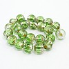 Handmade Silver Foil Glass Lampwork Round Beads Strands FOIL-L008-01-3