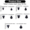50Pcs 5 Styles Silicone Bottle Seal Plug FIND-GF0008-88-2