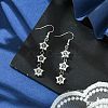 Transparent Acrylic Star Dangle Earrings EJEW-JE06056-2