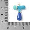 Brass Enamel Pendants KK-E093-03G-T-01-3