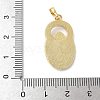 Brass Pave Natural White Shell Religion Pendants KK-S522-23G-D-3