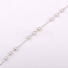 Handmade Round Glass Pearl Beads Chains for Necklaces Bracelets Making X-AJEW-JB00056-01-1