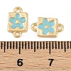 Brass Enamel Connector Charms KK-H078-03A-G02-3