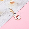 Christmas Themed Alloy Enamel Pendants HJEW-JM00457-01-4