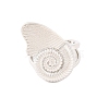 Spiral Shell Brass Open Cuff Rings RJEW-U009-10P-2