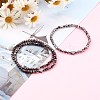 Electroplate Faceted Round Glass Beaded Bracelets BJEW-JB06125-5