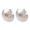 Brass Half Round Stud Earrings EJEW-Z125-01P-4