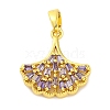 Frech Style Brass Micro Pave Cubic Zirconia Pendants KK-A232-05B-G-1