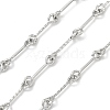 Handmade 304 Stainless Steel Textured Bar Link Chains STAS-F341-03P-1