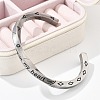 Viking Word Always in My Heart 304 Stainless Steel Enamel Cuff Bangles for Women BJEW-Z092-10P-4