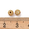 Rack Plating Brass Micro Pave Cubic Zirconia Beads KK-F878-01G-2