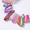 Electroplated Natural Quartz Crystal Beads Strands G-I345-01-3