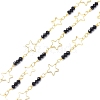 Brass & Glass Beads Beaded Chain CHC-D029-23G-1