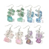 4 Pairs Natural Mixed Stone & Natural Quartz Dangle Earrings for Women EJEW-TA00560-1