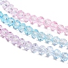 Transparent Painted Glass Beads Strands X1-DGLA-A034-T4mm-A22-4