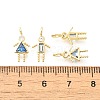 Brass Micro Pave Cubic Zirconia Pendants KK-D339-02G-12-3