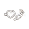 Brass Micro Pave Clear Cubic Zirconia Interlocking Clasps KK-C075-37P-2