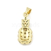 Brass Micro Pave Cubic Zirconia Pendants KK-Z090-01G-02-3