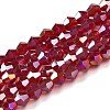 Transparent Electroplate Glass Beads Strands LS-EGLA-A039-T3mm-B27-1