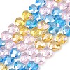 Electroplate Transparent Glass Beads Strands GL-CBADAFE-01B-1